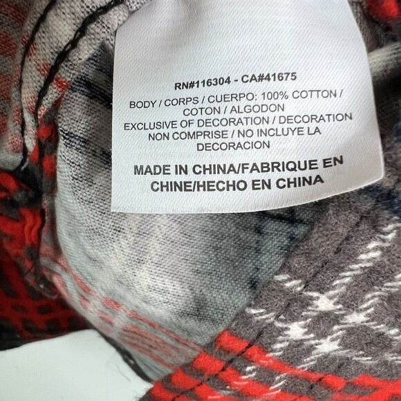Converse All Star Flannel Shirt Red Size Small - Picture 6 of 6